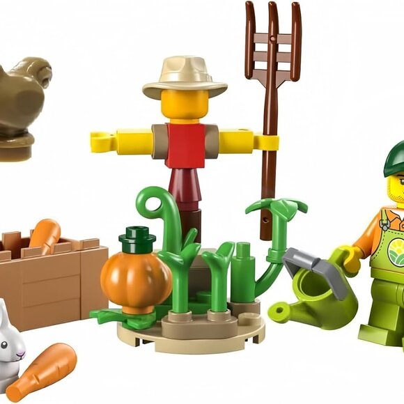 NEW Lego City Farm Garden Scarecrow Polybag Set 30590 Chicken Minifigures Brand - Picture 3 of 10